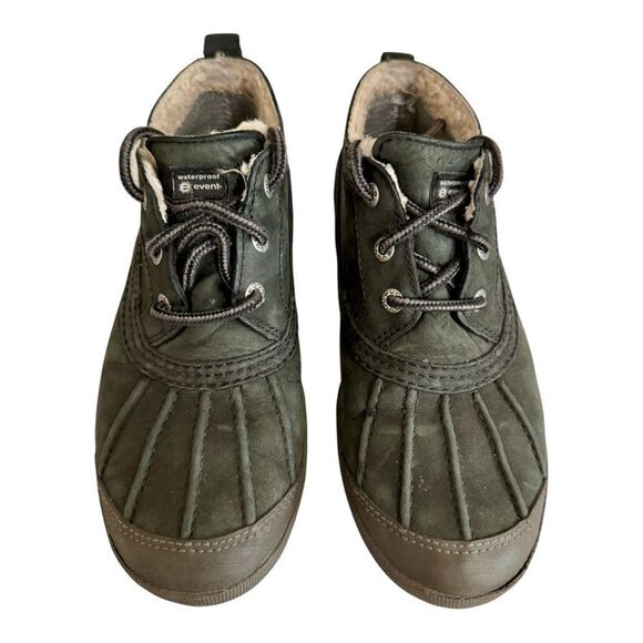 Ugg MAGPIE 5185 Dark Green Waterproof Leather Duck Shoe Sheepskin Ankle Boots 7 - Picture 2 of 5